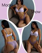 FINETOO 20 Pack Cotton Underwear for Women Cute Low Rise Bikini Panties High Cut Breathable Sexy Hipster Womens Cheeky S-XLed Outfits