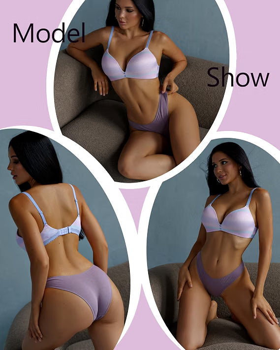 FINETOO 20 Pack Cotton Underwear for Women Cute Low Rise Bikini Panties High Cut Breathable Sexy Hipster Womens Cheeky S-XLed Outfits