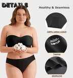 FINETOO 12Pack Womens Seamless Underwear No Show Cheeky Panties Invisibles Briefs Soft Stretch Bikini Hipster XS-XL