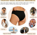 FINETOO 12Pack Womens Seamless Underwear No Show Cheeky Panties Invisibles Briefs Soft Stretch Bikini Hipster XS-XL
