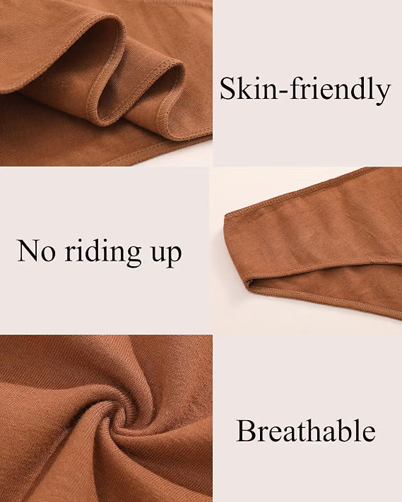 Finetoo  Comfortable Boxer Briefs for Women Solid Color Seamless Underwear Soft And Comfortable Briefs 15 pack