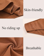 Finetoo  Comfortable Boxer Briefs for Women Solid Color Seamless Underwear Soft And Comfortable Briefs 15 pack