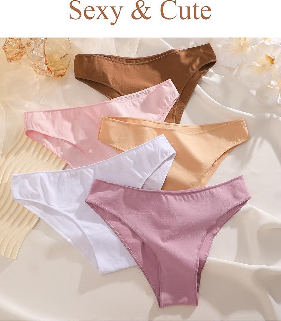 Finetoo  Comfortable Boxer Briefs for Women Solid Color Seamless Underwear Soft And Comfortable Briefs 15 pack