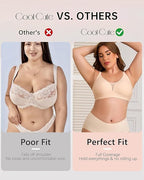 Finetoo Wireless Jelly Bras for Women Supportive Bras for Women Sexy V Mesh Comfy Bralette Seamless Tshirt Everyday Bra